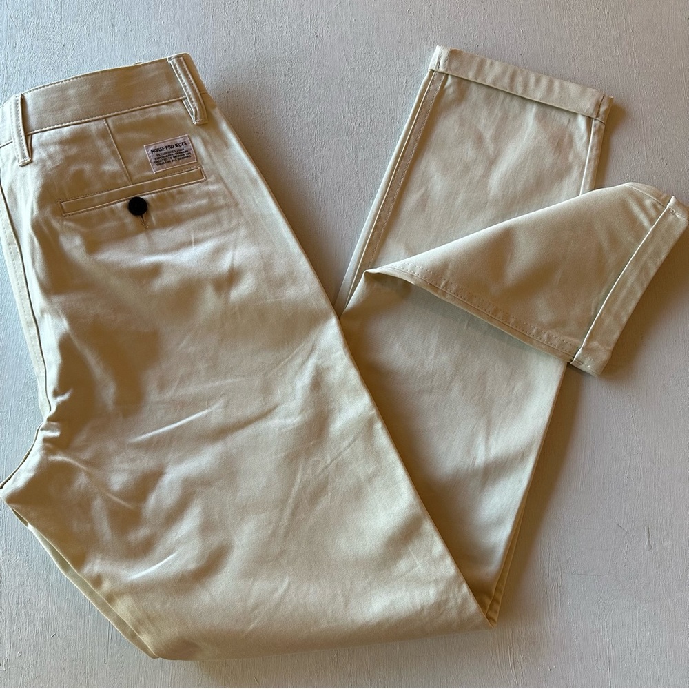 Norse Projects Aros Heavy Chino Cuffed Hem Light Khaki Size 28